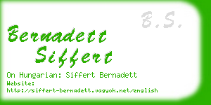 bernadett siffert business card